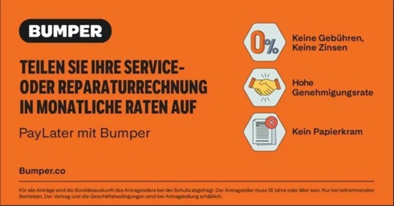 Bumper Null-Prozent ratenzahlung, Informationen Bumper